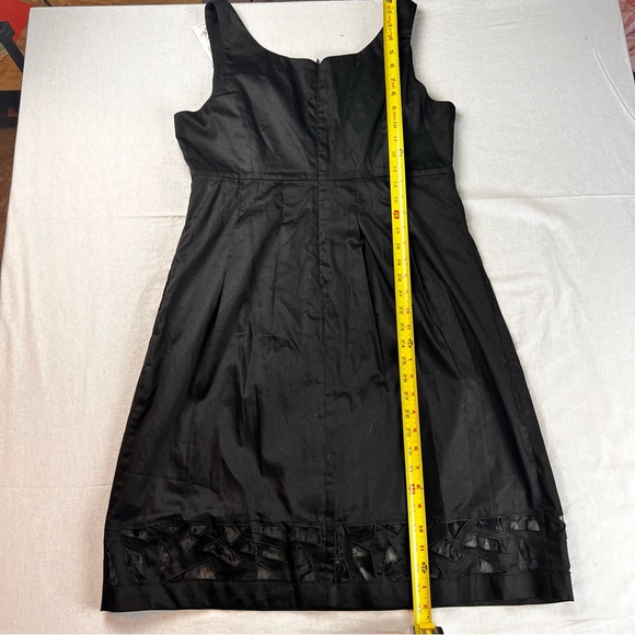 Max and Cleo Chic Black Sleeveless Dress With Geometric Hem Cutouts Formal 14 - Picture 6 of 8